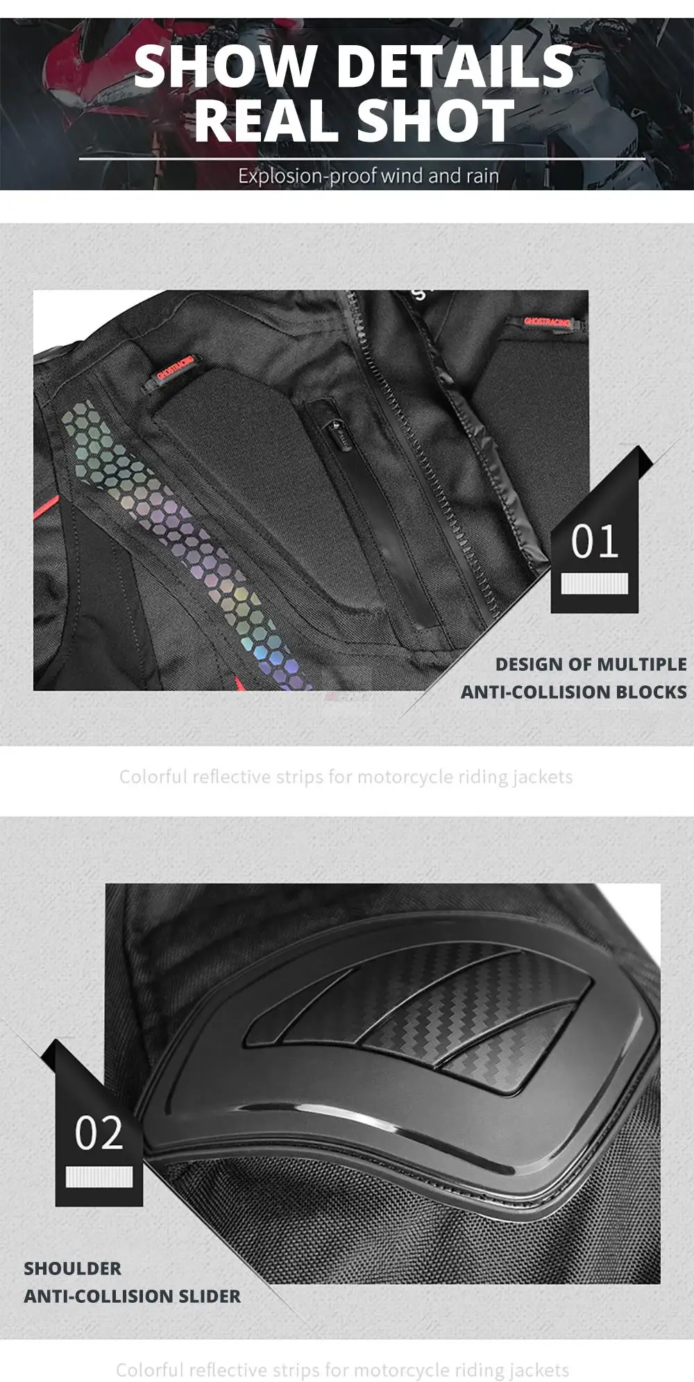 Waterproof Motorcycle Jacket Pants Off-Road Racing Motocross Riding Jacket Suit Men Windproof Touring Moto Protective Suit