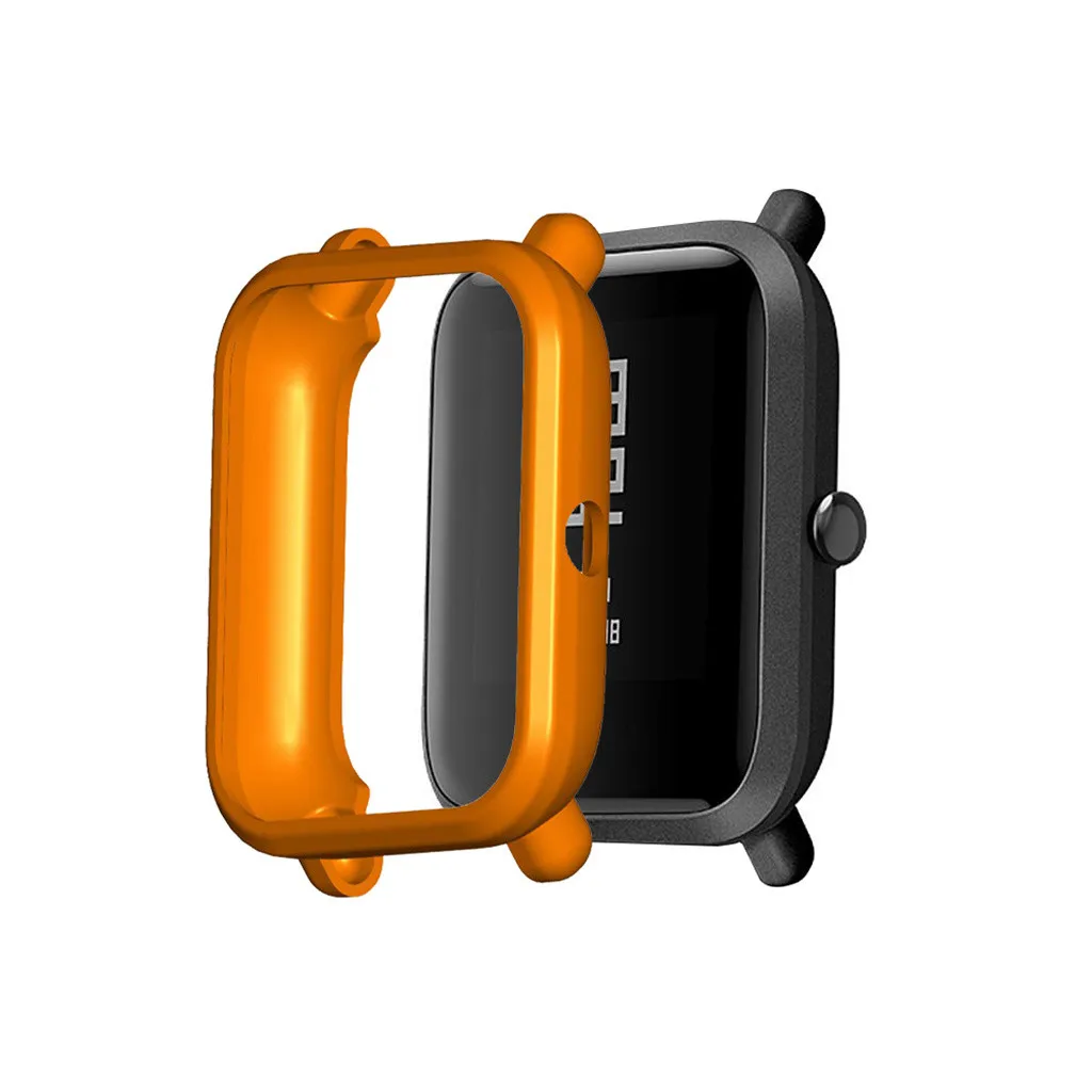 Мягкая термополиуретановая крышка-чехол защитная оболочка для Xiaomi Huami Amazfit Bip Youth/Lite часы-украшение ударопрочный точный вырез легкий