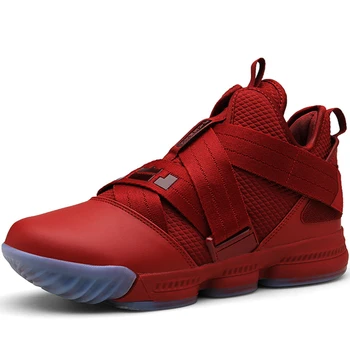 

TaoBo Hot Sale High Top Basketball Shoes for Men and Women Red no Lace up Athletic Sport Sneakers Gym Training Boots Ankle