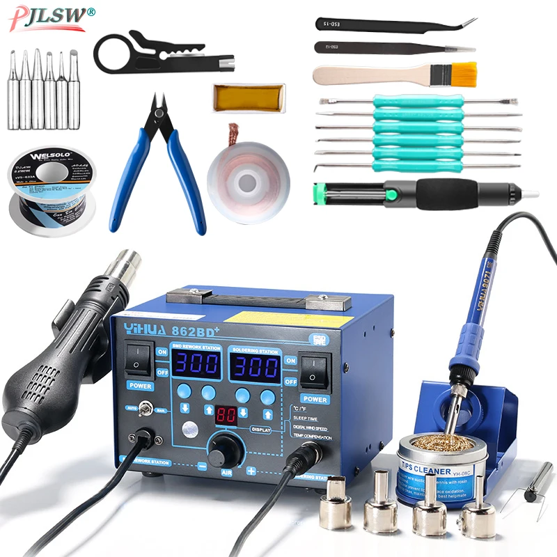 hot air soldering station 2 in1 862BD+ quick BGA rework Digital anti-staticHot desoldering tools | Инструменты