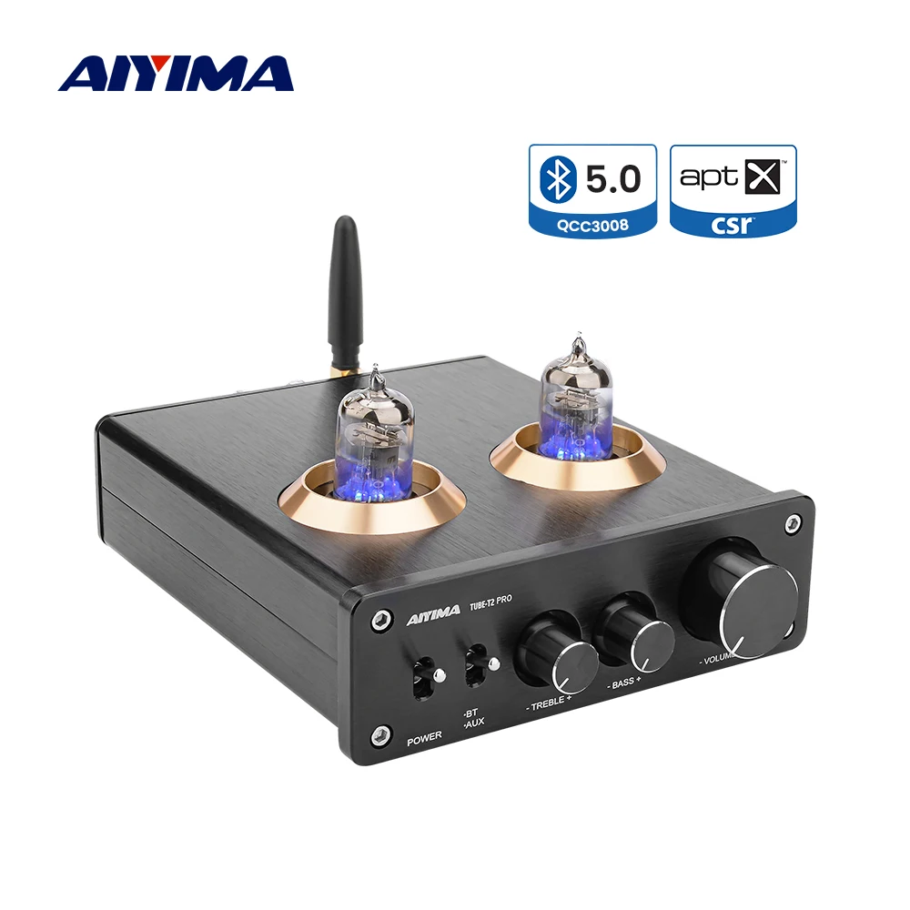 Предусилитель AIYIMA APTX Bluetooth 5 0 6J1 вакуумный трубчатый предусилитель двойной TPA3116 Hi