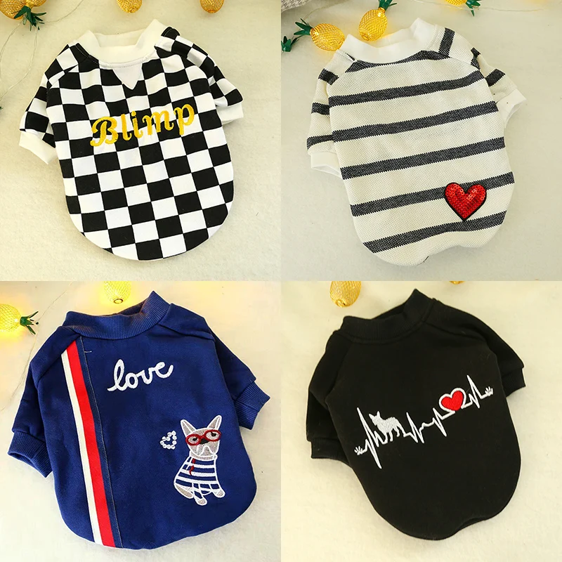

Autumn Winter Pet Dog Sweatshirt Pullover Cozy Puppy Dog Clothes for Small Dogs French Bulldog Pug Shirts Hoodies Pets Clothing
