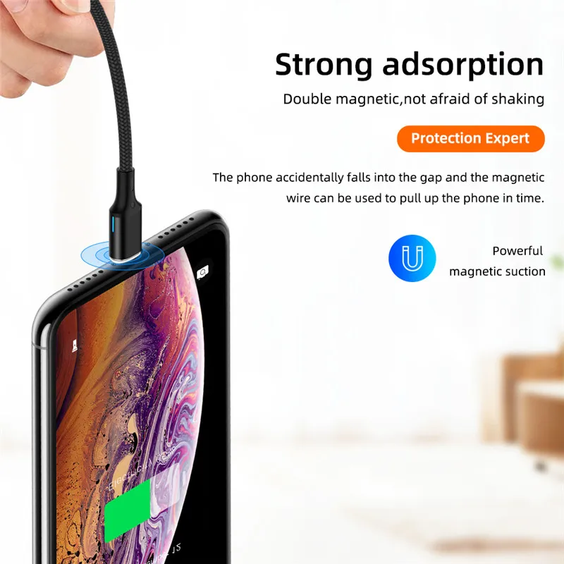 Магнитный кабель типа C для быстрой зарядки 1,8 м для huawei p20 5A 100 W, быстрая зарядка, кабель type-C для samsung
