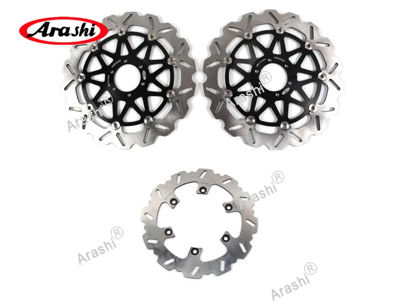 Arashi 1 комплект для YAMAHA FZR EXUP 1000 1990 1991 1992 1993 1994 1995 плавающие передние задние дисковые тормоза тормозной ротор фрезерный станок с ЧПУ - Цвет: Black Front Rear B