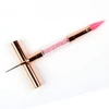Rose Gold Dual-ended Silicone Head Nail Art Dotting Pen Crystal Rhinestone Picker Tools Wax Pencil Nails Brush Manicure Tools 4