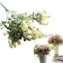 1 букет небольшой свежий букет Милана арбутус с травой цветочный искусственный цветок для домашнего свадебного стола Декор(белый