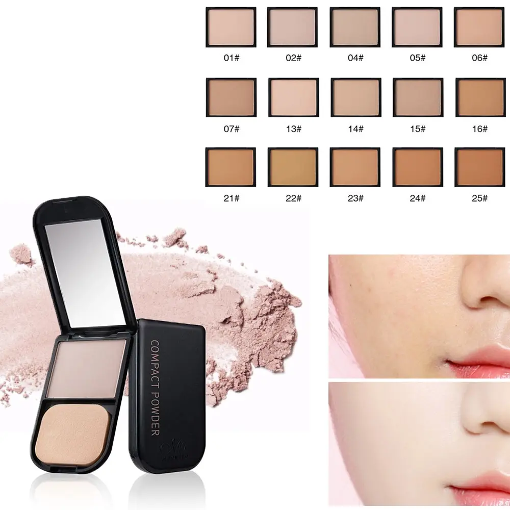 

Natural Face Powder Mineral Foundations Oil-control Brighten Concealer Whitening Face Make Up Soft Pressed Makeup Powder Puff