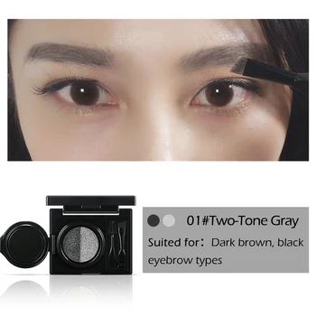 

BAIMISS Eyebrow Shadows Powder Eye Shadow Cosmetics Makeup brushes Women Natural 2 Color Gray With Brush Mirror Make Up Beauty