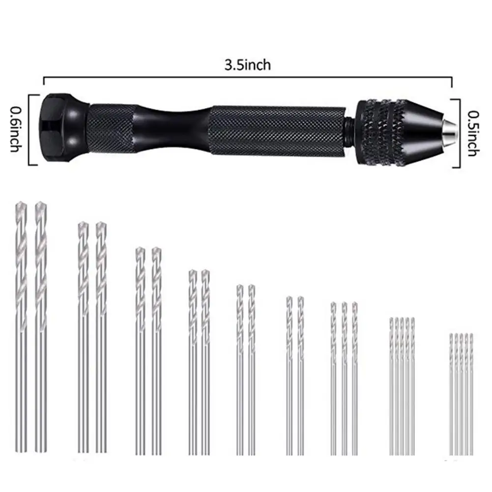 37 шт. набор ручных Сверл с мини-сверлами прочные сверла для скручивания и тиски крепкий набор инструментов для рукоделия
