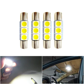 

4x Car Interior Light 28mm 29mm 6614 LED Replacement Bulbs 6614F 6612F Car Interior Vanity Mirror Sun Visor Dome Map Lights