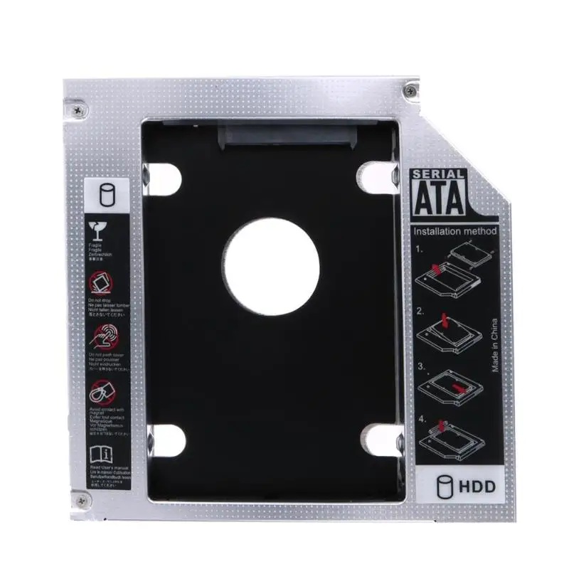 12,7 мм Универсальный алюминиевый HDD Caddy 2,5 дюймов SATA HDD SSD чехол для жесткого диска Caddy адаптер Внешний оптический DVD Bay адаптер