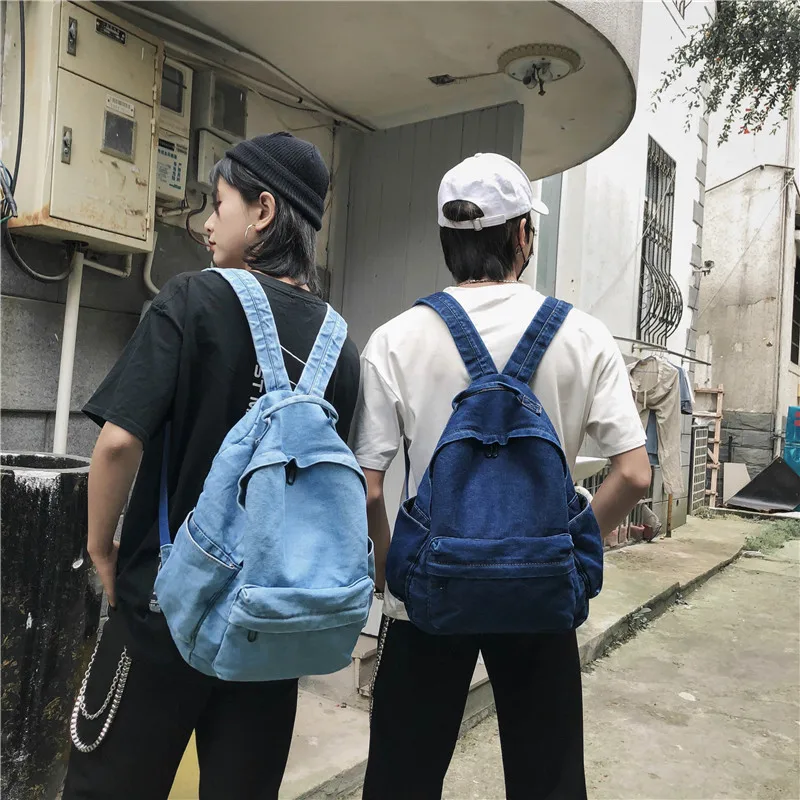 Women's Backpack Cowboy Children's Bag Denim Korean Version Shoulder Bags Teenager Girl College Student School For Men Rucksack