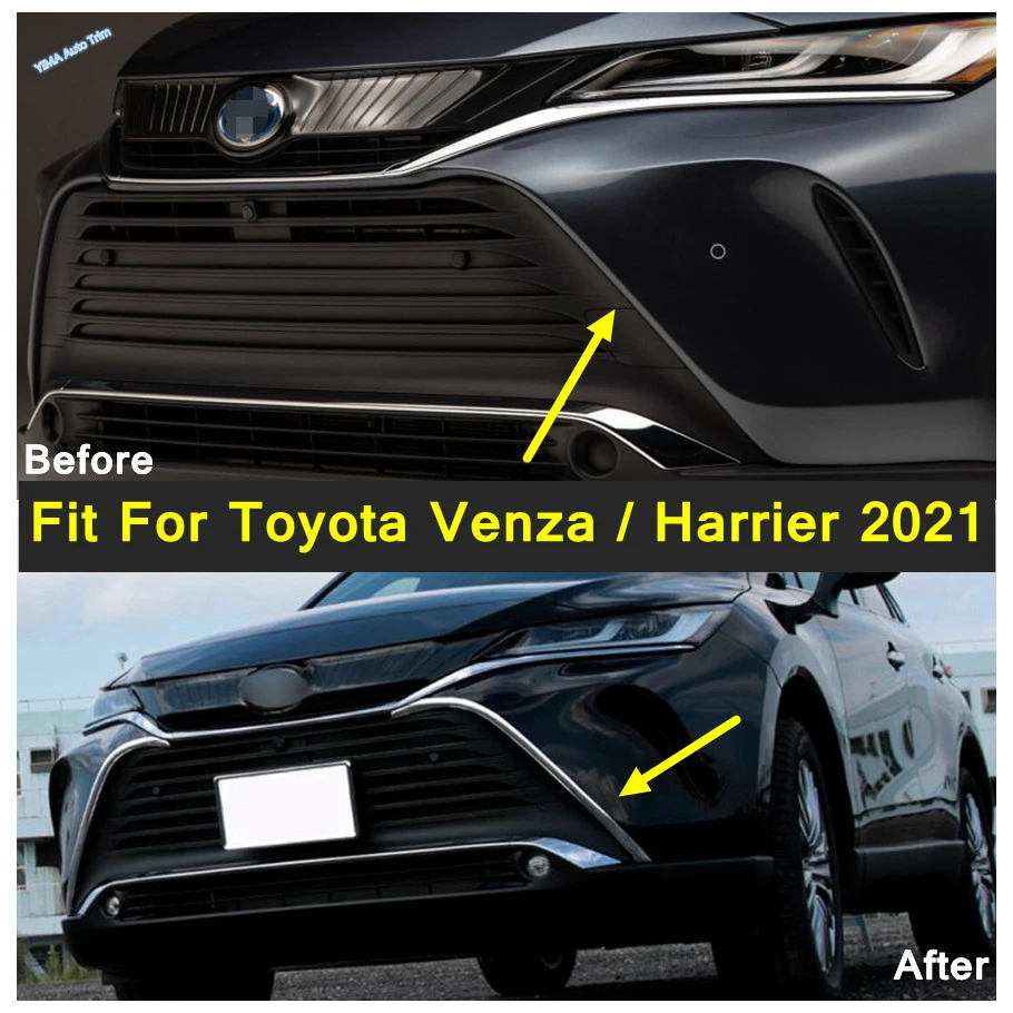 

Lapetus Car Front Center Bumper Molding Grill Trim Cover Garnish Strips Exterior Parts For Toyota Venza / Harrier 2021 - 2023