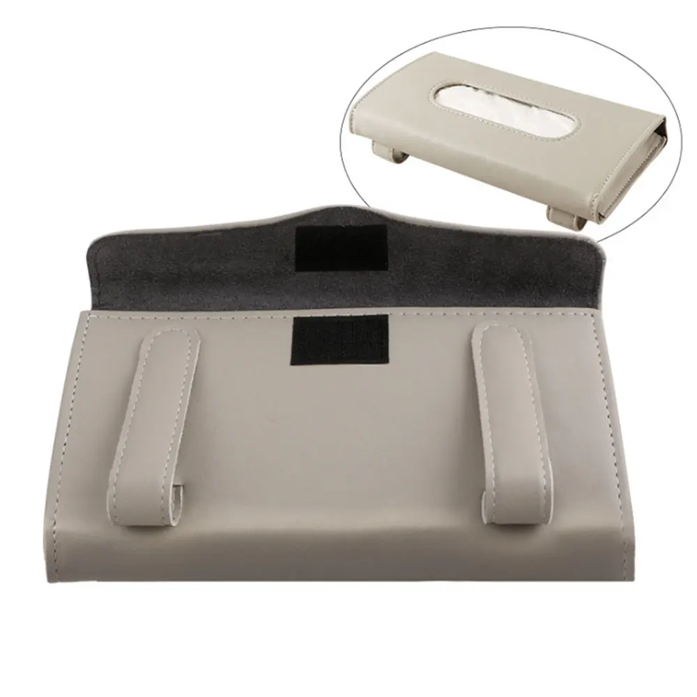 Car Tissue Box Auto Car Interior Sun Visor Sunroof Tray Backseat Door Hanging Paper Holder Storage Box