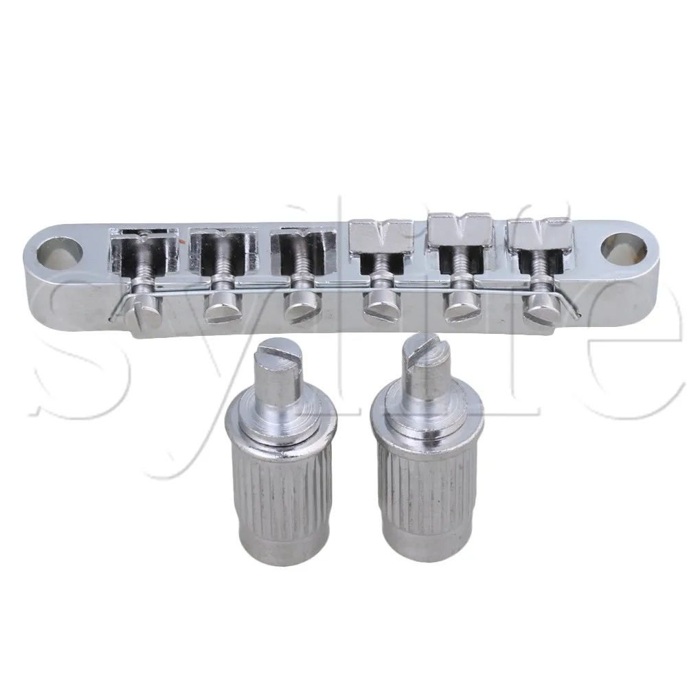 Chrome Regular Saddle Bridge & 2 Wheels For Electric Guitar | Спорт и развлечения