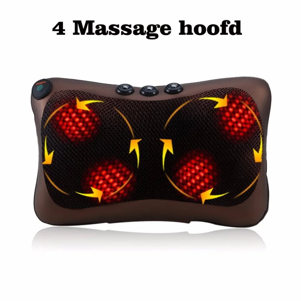 Горячий массажер для шеи автомобильный домашний массаж шиацу Расслабление шеи спины талии тела Электрический массаж глубокое разминание Подушка Новинка