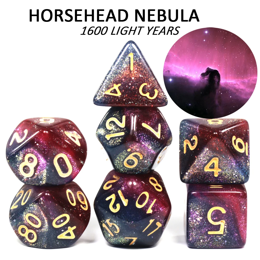 Космическая галактика концепция игральные кости ролевые игры настольные аксессуары 8 тем Рождественский подарок кубик для настольной игры