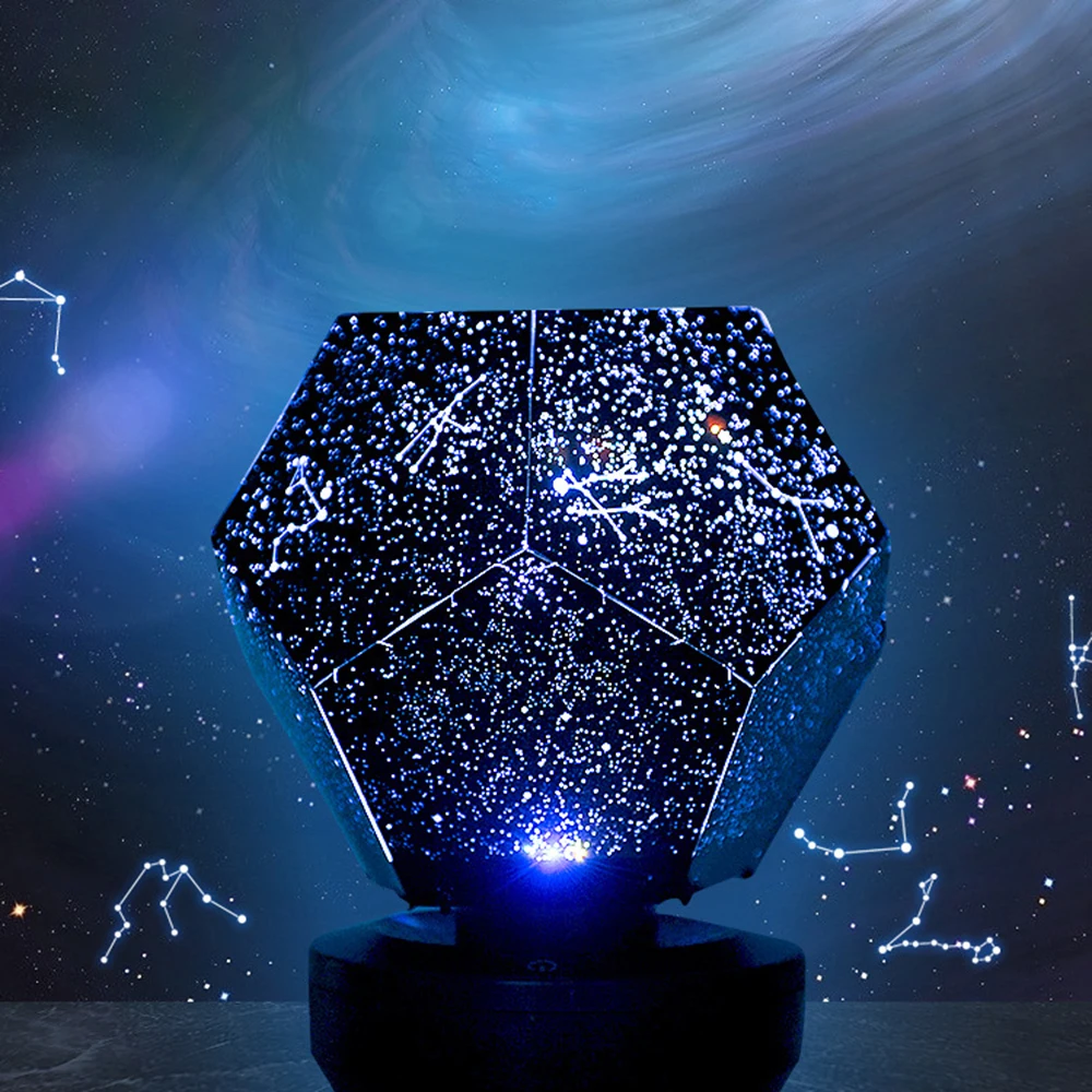 

Star Romantic Lamp Star Light Roof Projection Night Light 3D Led Flood Light 3 Color Rotating Sky Projection Lamp Bedroom Gifts
