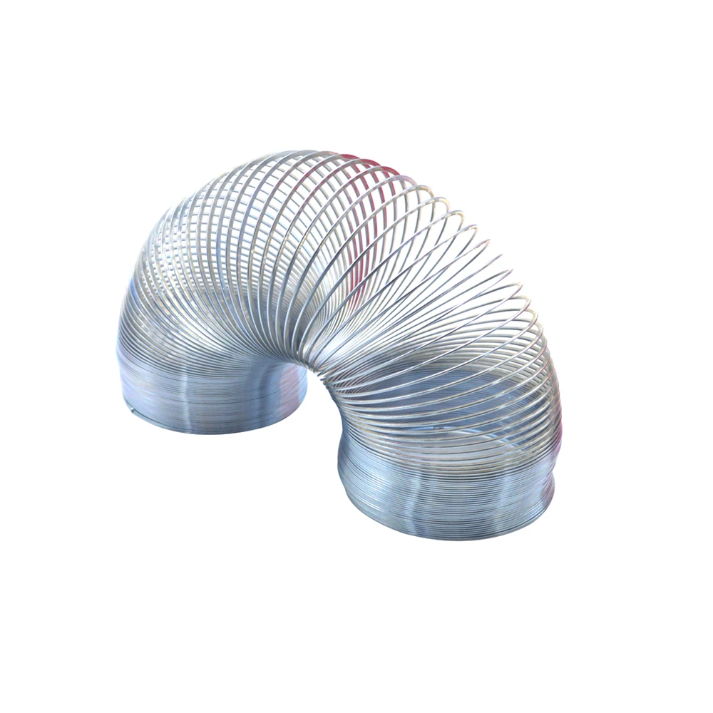 FINEWE 1PCS Large Size Magic Rainbow Spring Circle Funny Classic Wave Spring Science Toys Galvanized Spring 80x100mm