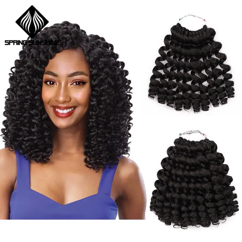 Jumpy палочка завитые крючком волосы Омбре ямайские косички синтетические для