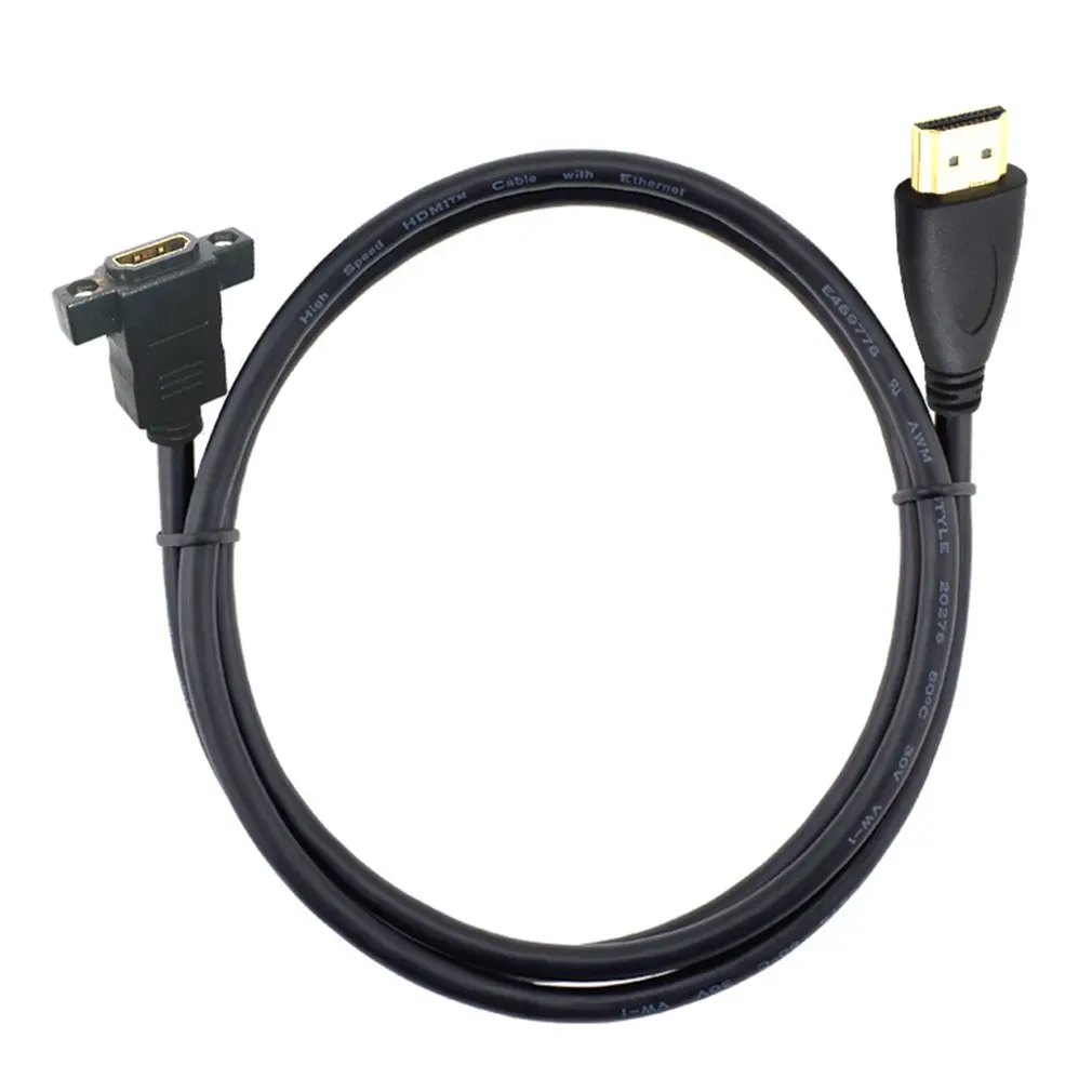 Позолоченный HDMI кабель-удлинитель для мужчин и женщин с винтовым креплением на панель V1.4 1080P для psp HDTV 30 см 50 см 1 м 1,5 м