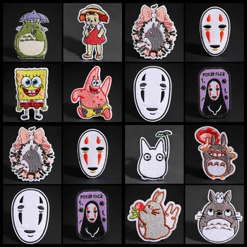 

Cartoon Animal My Neighbor Totoro Patches for Clothes No Face Man Dumbo Anime Embroidery Appliques Child Clothing Accessories