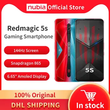 

In Stock Nubia Red Magic 5S Gaming Mobile Phone 6.65 inch 144Hz AMOLED Snapdragon 865 Wi-Fi 6 4500mAh 64MP Camera