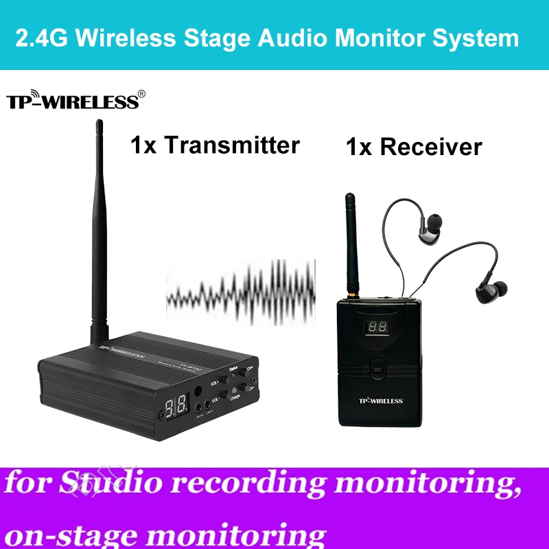 

TP wireless In Ear Monitor System 2.4GHz Professional Digital Stage Audio Stage music Ear Return Stage