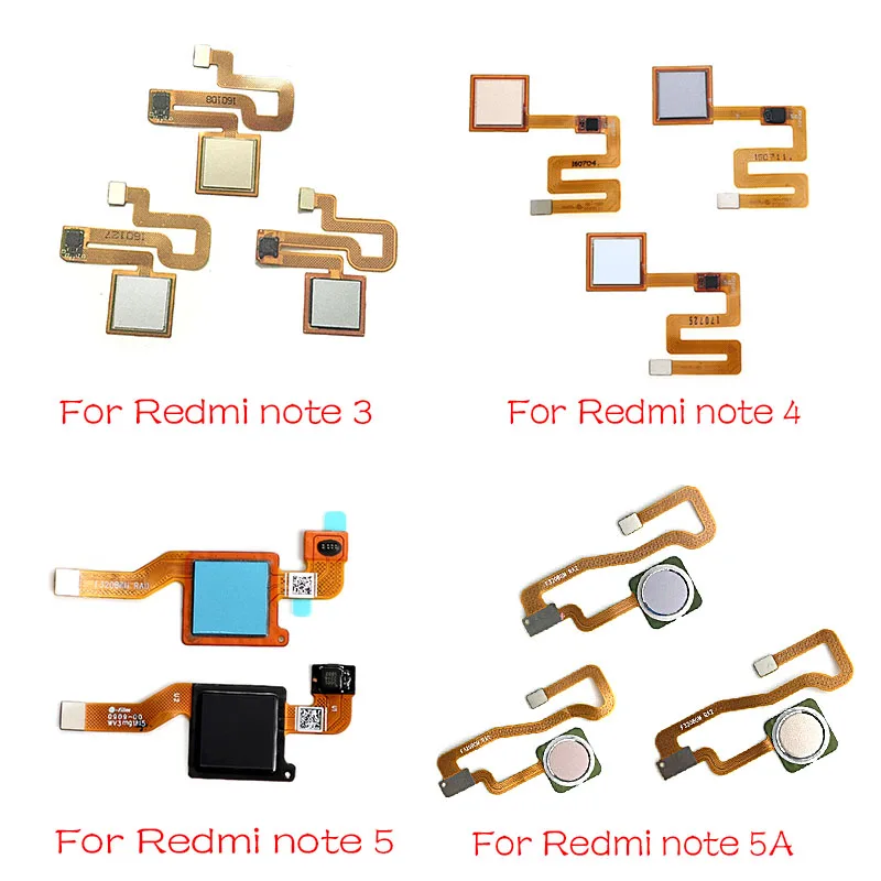 Для Xiaomi Redmi Note 4 4X5 5A 3 Pro Главная Кнопка отпечатков пальцев Сенсорный ID сенсор гибкий кабель ленты запасные части