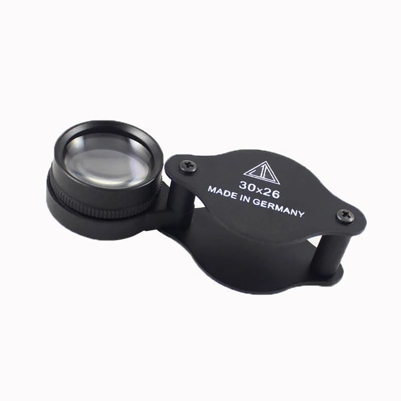 

JUNEJOUR 1pc 30x 26mm Jeweler Optics Loupes Magnifier Glass Magnifying Lens Microscope For Coins Stamps Jewelry Lupe