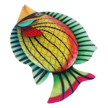 

1Pc Coastal Ocean Sea Tropical Cartoon Wall Art Decor Fish Wall Decor Garden Yard Creative Outdoor Indoor Fish Decor