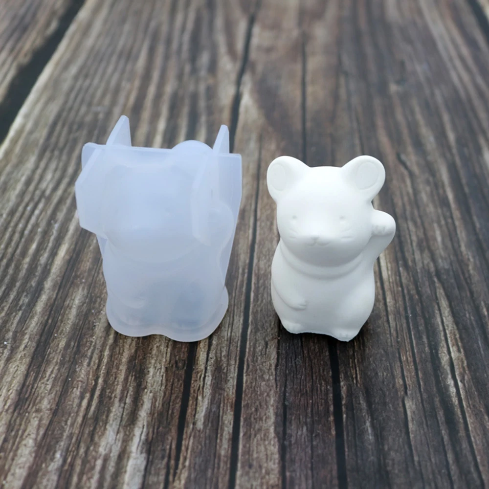 DIY Хрустальный орнамент, силиконовая форма, 3 типа, животные, мышь, стерео поделки, глиняная форма, украшение, подвеска, зеркало, декор стола