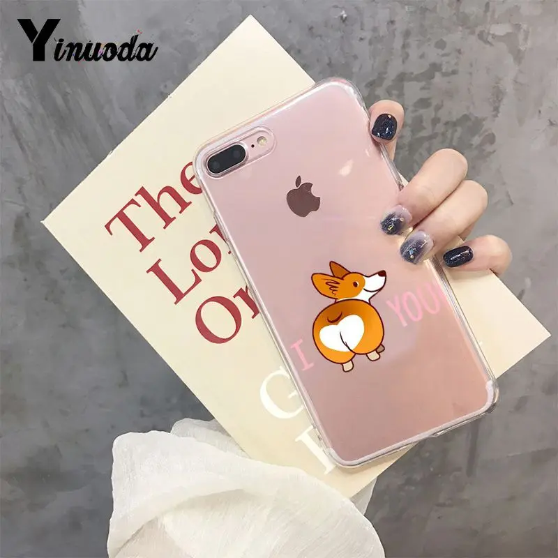 Yinuoda милый корги Butt Animal Puppy TPU чехол для телефона чехол для iPhone 8 7 6 6S Plus X XS MAX 5 5S SE XR 10 чехлов - Цвет: A8