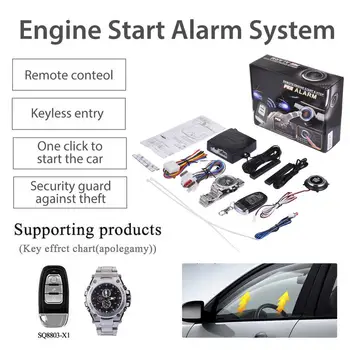 

Smart Key Keyless Go Car Alarm System Remote Engine Start Push Button Start Watch Control Car Alarm Gift High-end Watch Control