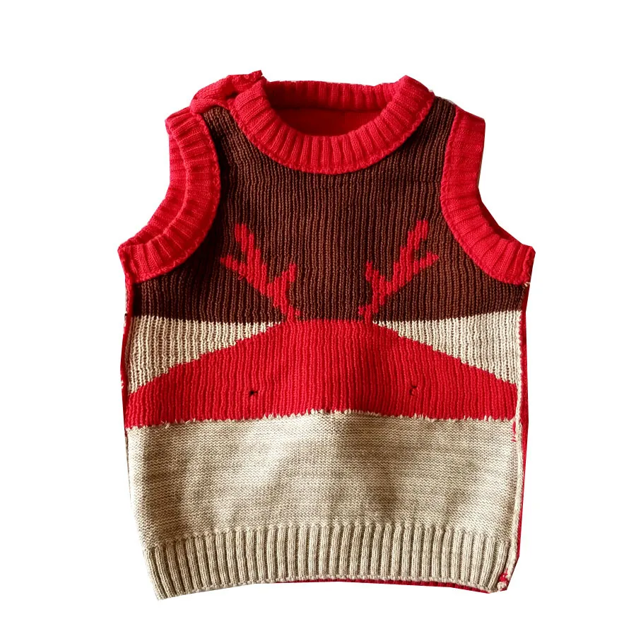 Baby Girls Christmas Clothes Toddler Sweater baby Winter Warm Thick Sweater shirts Girls boys XMAS Tops Sweaters vest 0-24M