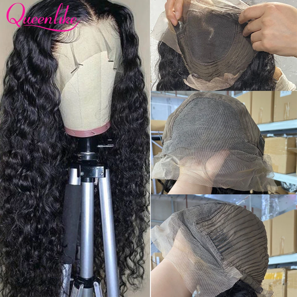 Brazilian Water Wave Lace Front Wig 100% Remy Human Hair Lace Wigs HD 5X5 Transparent Lace Closure Wig Long Curly Human Hair Wig