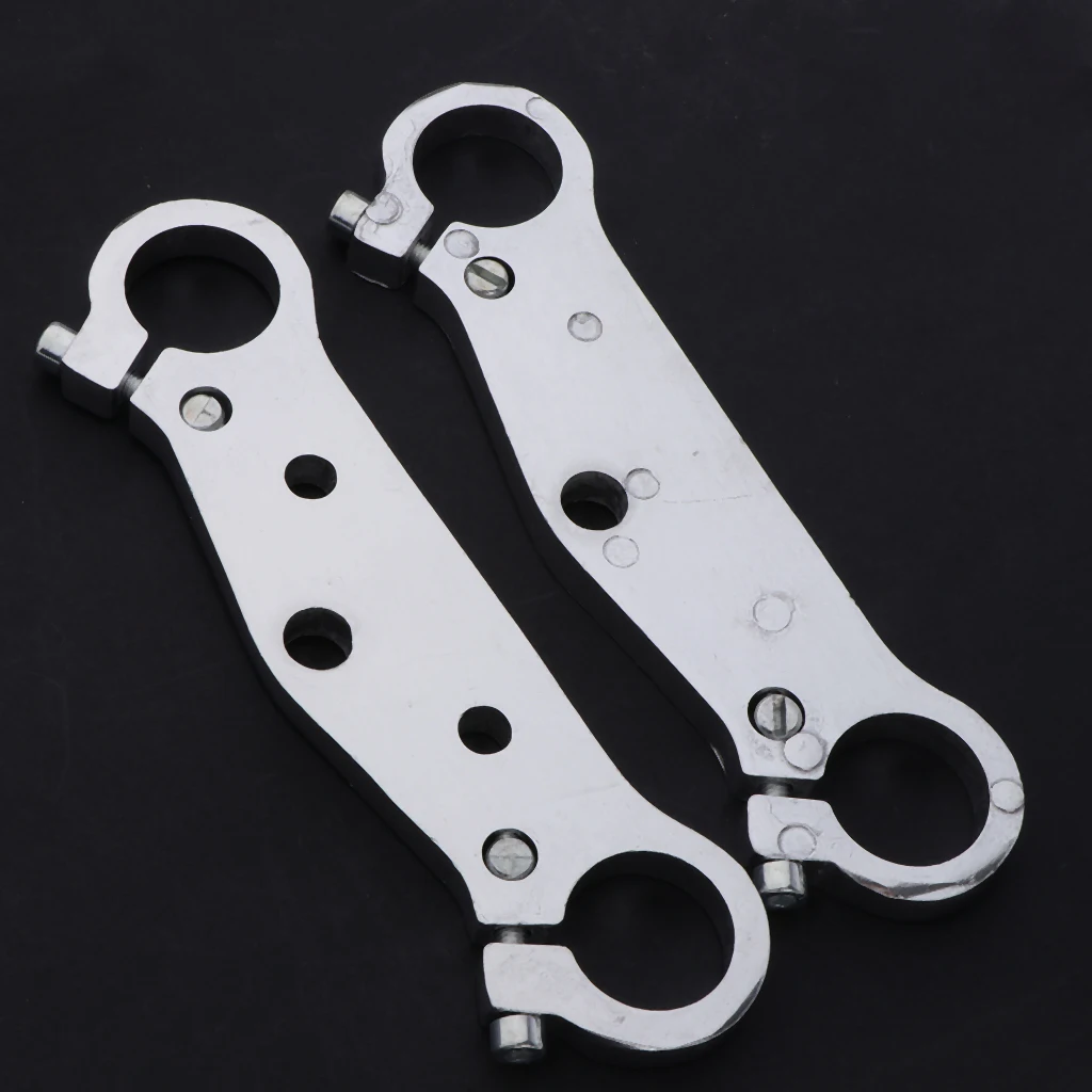 2 Pcs 25mm Front Fork Lower Upper Triple Tree Stem Clamp For 49cc Mini Pocket Dirt Quad Bike ATV atv triple tree stem clamp