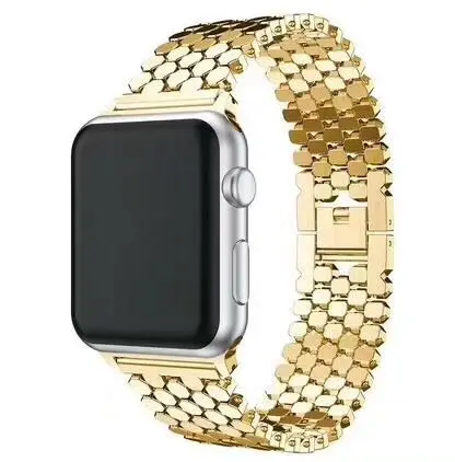 gold Серия 5 4 3 2 1 ремешок из нержавеющей стали для Apple Watch band 42 мм 44 мм браслет для iwatch band 38 мм 40 мм - Цвет ремешка: gold