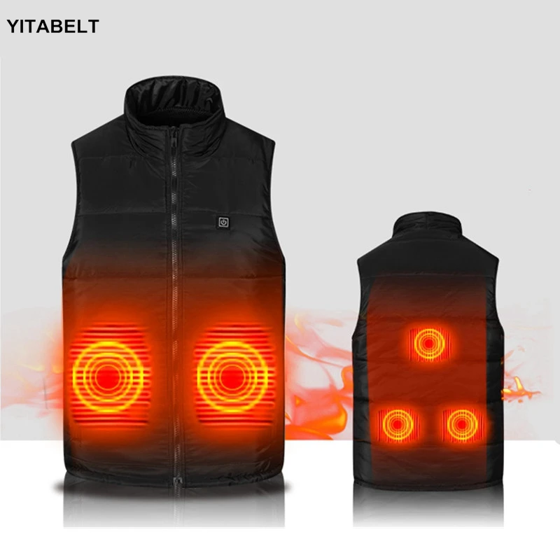 

Men Women USB Infrared Heating Vest Waistcoat Winter Heated Jacket Thermal Outdoor Camping Clothing