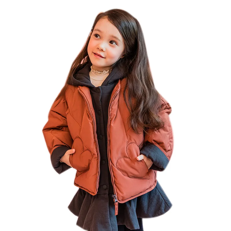 Детский пуховик средней длины для девочек куртка + хлопковый жилет детская на