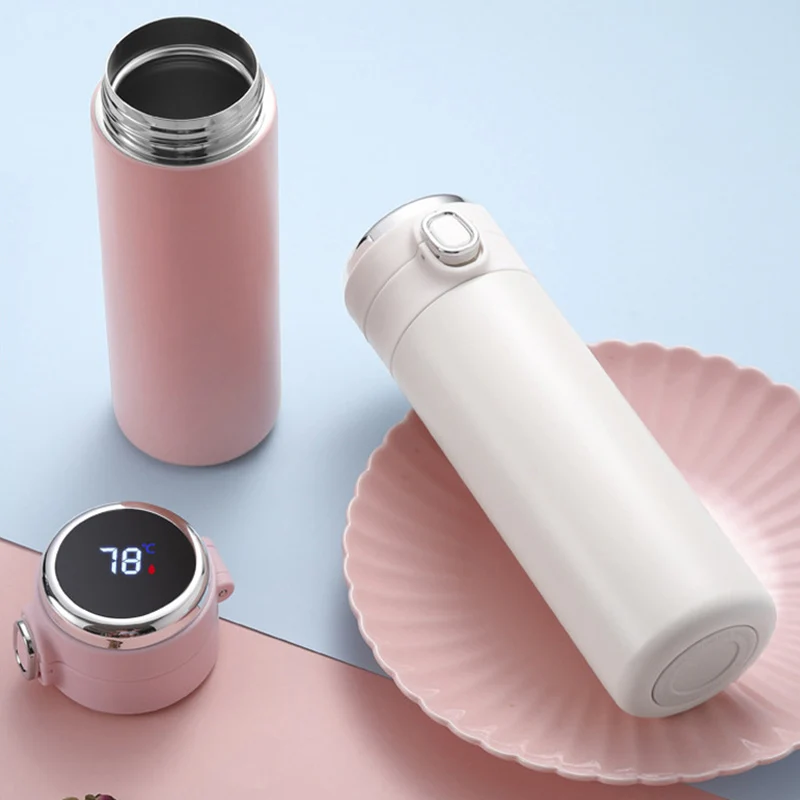 Stainless Steel Smart Water Bottle Temperature Display Vacuum Flask Portable Intelligent Thermoses Coffee Tea Cups for Travel