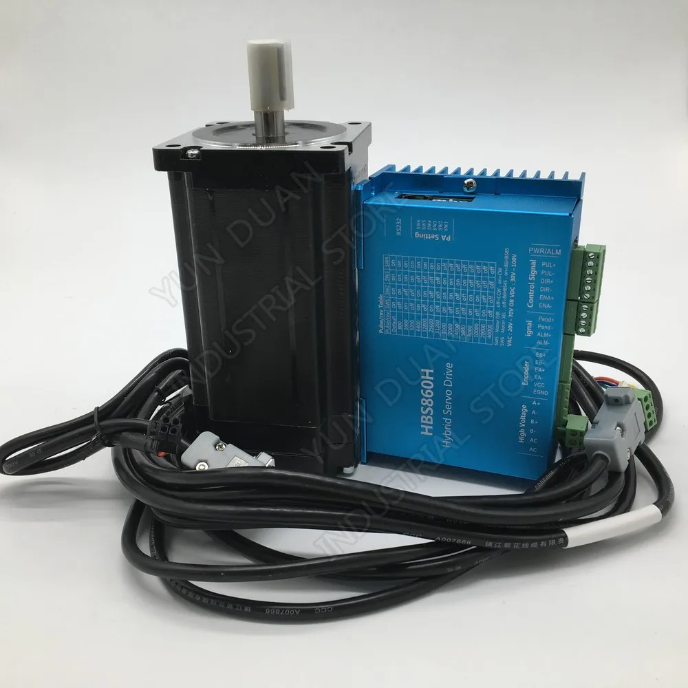 4 Sets12Nm 1700Oz-in Nema34 86 мм AC DC DSP шаговый двигатель с замкнутой обратной связью драйвер двигателя с охлаждающим вентилятором Hybird кодировщик Легкий шаг сервопривода наборы