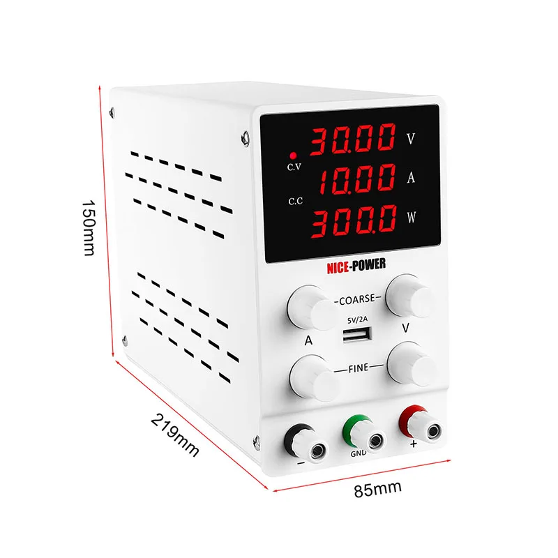 NICE-POWER Newest 30V 10A DC Adjustable Switching Power Supply Adjustable power supplies USB interface bench source digital mini-1