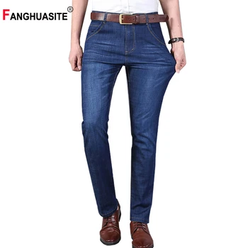 

Men's Casual Pants High-Quality Breathable Comfortable Fashion Solid Color Full-Length Pants Slim Pocket Straight Jeans KH80