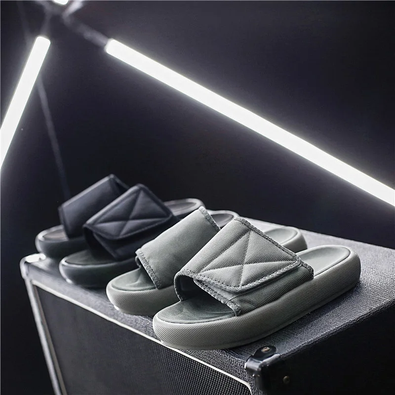 

Slippers2019 Summer New Style Big Talker Catwalk Models Fat Drag Men Fashion Outdoor Slipper Peep-Toe Sandals