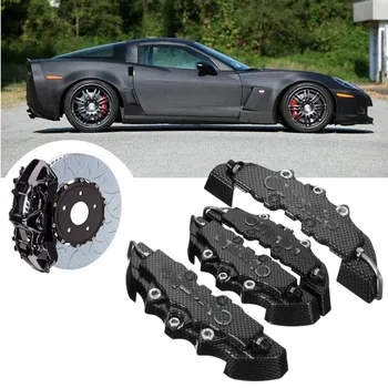 

4pcs ABS High quality Front Rear Pattern Universal Disc Brake Caliper Cover With 3D Carbon Fiber Look M+S Braki
