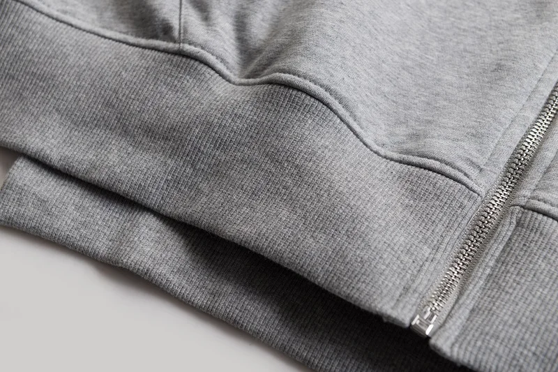 Толстовка с капюшоном qoolxcwear Мужская черная плотная серая уличная одежда брендовая одежда однотонная Повседневная свободная толстовка на молнии качественный хлопковый топ 2606