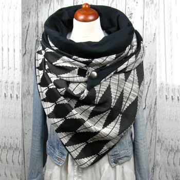 

Fashion Women Dot Printing Button Soft Wrap Casual Warm Scarves Shawls Various Pattern Choices Temperament Bufanda Hombre #T1G