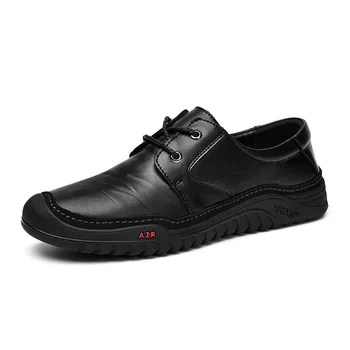 

New men's leather shoes business dress casual shoes lace-up non-slip leather shoes
