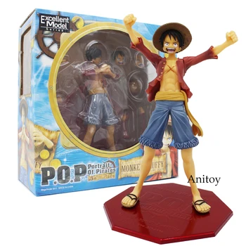 

Anime Luffy figures One Piece P.O.P Monkey D Luffy PVC Action Collective Figure Model Toys 21cm strawhat luffy